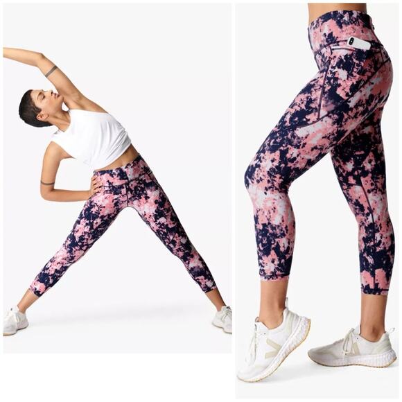 Sweaty Betty Tie Dye Power Leggings - 7/8 Length - pocket - Picture 1 of 16